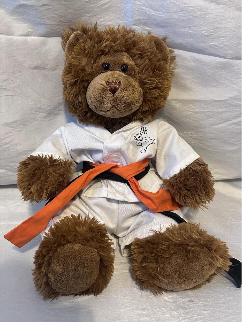 Build A Bear Workshop 16" Brown Vintage Plush Stuffed Animal W/ Karate Gi Outfit